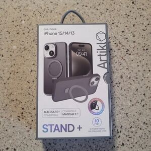 Artikl iPhone 15/14/13 Black & Gray Magsafe Compatible Loop Stand Cellphone Case